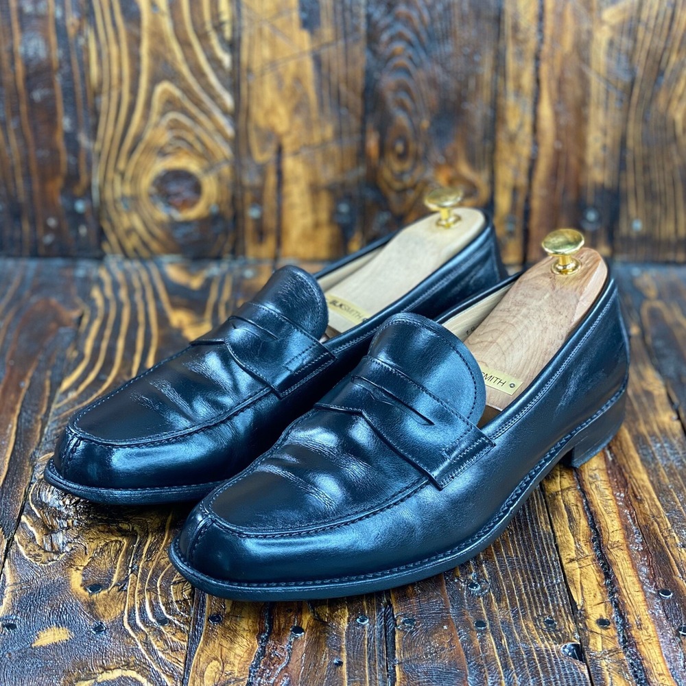 GRAVATI For‎ Wayne Edwards Split-Toe Peccary Black Penny Loafer Size 10 M $895